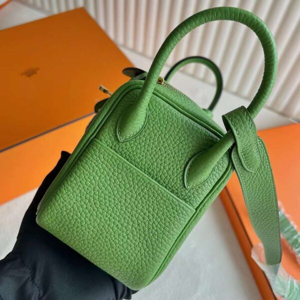 mmexport1718616398757 DDMode Factory Mini Lindy Clemence I3 Avocado green Gold Hardware 19cm Full Handmade Ghw