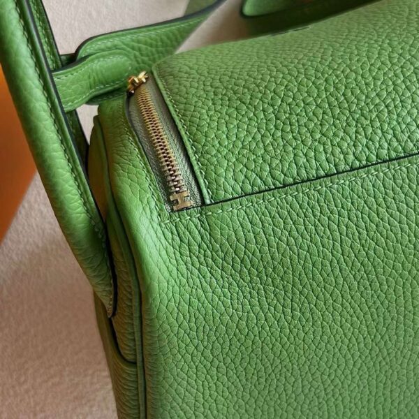 mmexport1718616401376 DDMode Factory Mini Lindy Clemence I3 Avocado green Gold Hardware 19cm Full Handmade Ghw