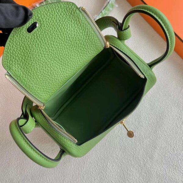 mmexport1718616404052 DDMode Factory Mini Lindy Clemence I3 Avocado green Gold Hardware 19cm Full Handmade Ghw