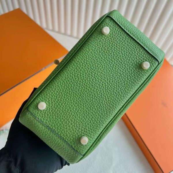 mmexport1718616405422 DDMode Factory Mini Lindy Clemence I3 Avocado green Gold Hardware 19cm Full Handmade Ghw