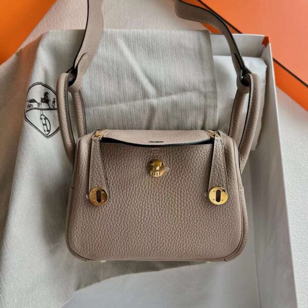 mmexport1718616495079 DDMode Factory Mini Lindy Clemence Ck81 Turtledove grey Gold Hardware 19cm Full Handmade Ghw