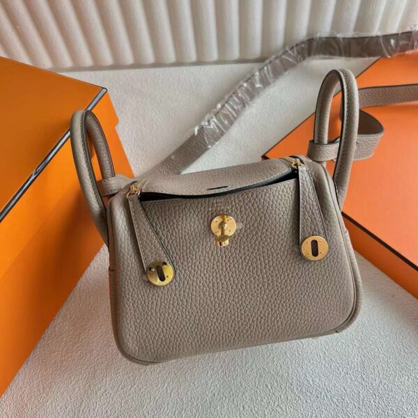 mmexport1718616496476 DDMode Factory Mini Lindy Clemence Ck81 Turtledove grey Gold Hardware 19cm Full Handmade Ghw