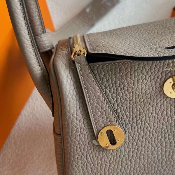mmexport1718616497830 DDMode Factory Mini Lindy Clemence Ck81 Turtledove grey Gold Hardware 19cm Full Handmade Ghw