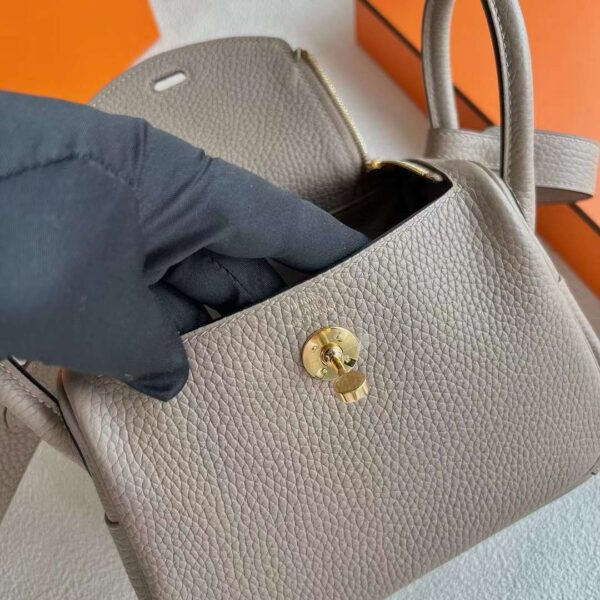 mmexport1718616503598 DDMode Factory Mini Lindy Clemence Ck81 Turtledove grey Gold Hardware 19cm Full Handmade Ghw