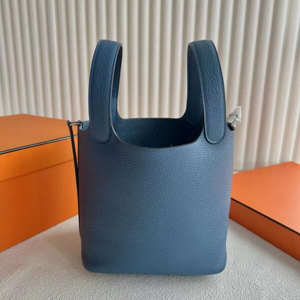 mmexport1718876231240-1 DDMode Yupoo Picotin Clemence R2 Agate blue Silver Hardware 18cm Full Handmade Phw