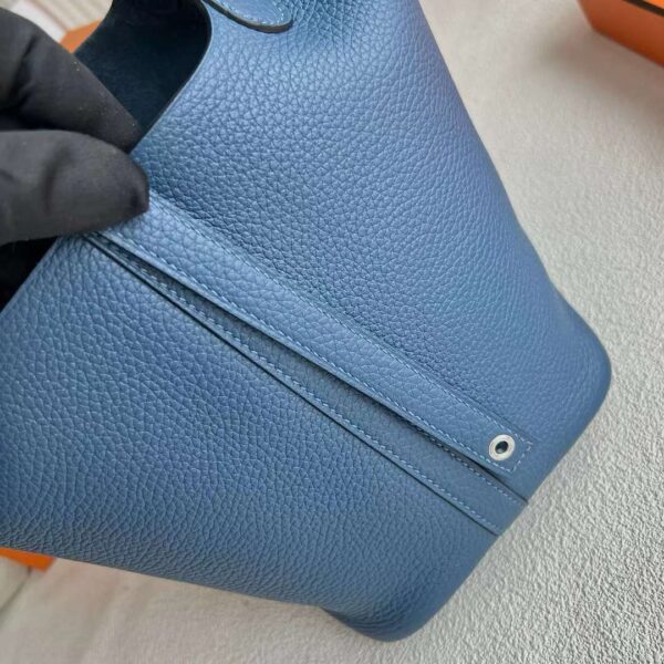 mmexport1718876236794 DDMode Yupoo Picotin Clemence R2 Agate blue Silver Hardware 18cm Full Handmade Phw