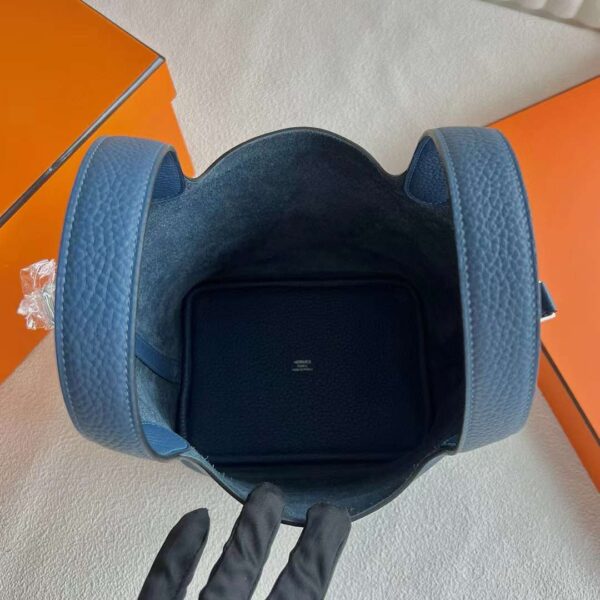 mmexport1718876238184 DDMode Yupoo Picotin Clemence R2 Agate blue Silver Hardware 18cm Full Handmade Phw