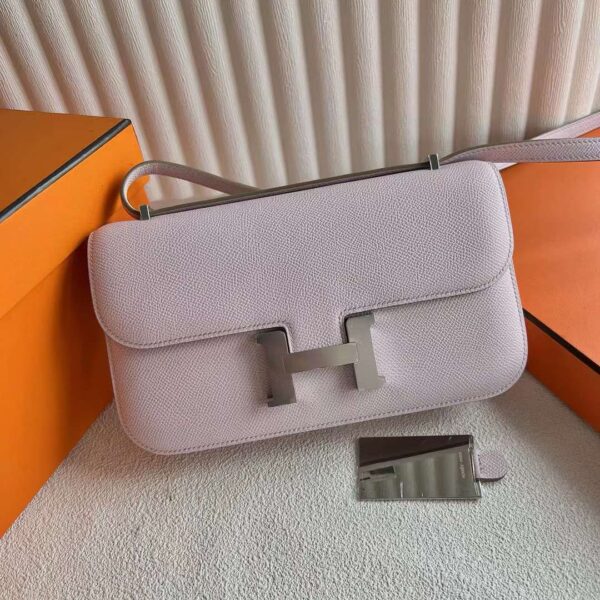 mmexport1719569467292-1 DDMode Constance elan Epsom 09 Light pink purple Silver Hardware 23cm Full Handmade Phw
