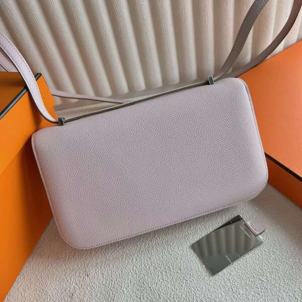 mmexport1719569471874 DDMode Constance elan Epsom 09 Light pink purple Silver Hardware 23cm Full Handmade Phw