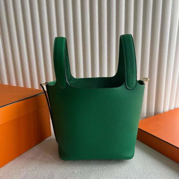 mmexport1720230207610-1 DDMode Reddit Picotin Clemence U4 Velvet green Gold Hardware 18cm Full Handmade Ghw