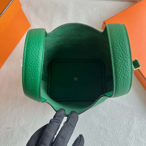 mmexport1720230215610 DDMode Reddit Picotin Clemence U4 Velvet green Gold Hardware 18cm Full Handmade Ghw