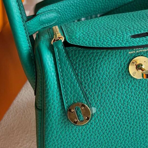 mmexport1721876652162 DDMode Bags Mini Lindy Clemence U1 Verona green Gold Hardware 19cm Full Handmade Ghw
