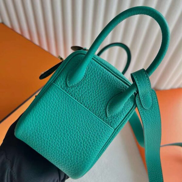 mmexport1721876654703 DDMode Bags Mini Lindy Clemence U1 Verona green Gold Hardware 19cm Full Handmade Ghw