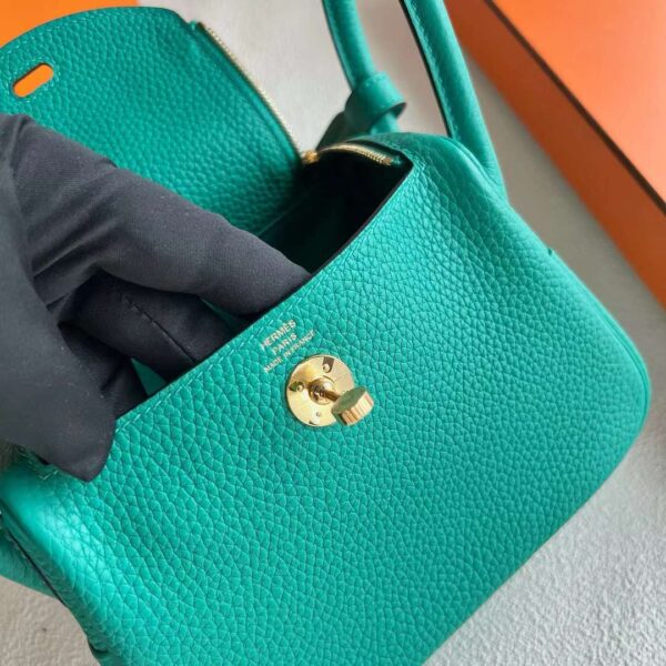 mmexport1721876661262 DDMode Bags Mini Lindy Clemence U1 Verona green Gold Hardware 19cm Full Handmade Ghw