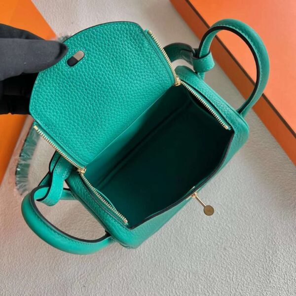 mmexport1721876663354 DDMode Bags Mini Lindy Clemence U1 Verona green Gold Hardware 19cm Full Handmade Ghw