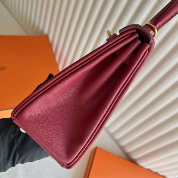 mmexport1723948756489 DDMode Kelly Evercolor K1 garnet Red Gold Hardware 25cm Full Handmade Ghw