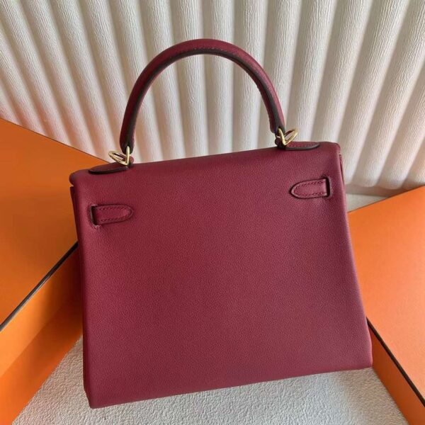 mmexport1723948757948 DDMode Kelly Evercolor K1 garnet Red Gold Hardware 25cm Full Handmade Ghw