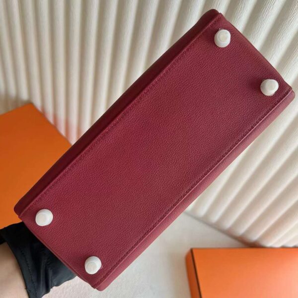 mmexport1723948762411 DDMode Kelly Evercolor K1 garnet Red Gold Hardware 25cm Full Handmade Ghw