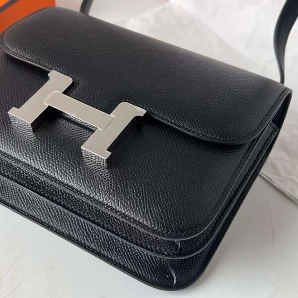 mmexport1723948905620 DDMode Constance Epsom Ck89 Black Silver Hardware 18cm Full Handmade Phw