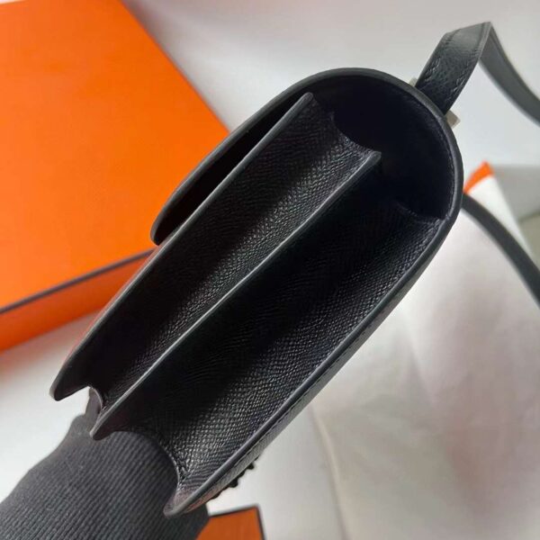 mmexport1723948907101 DDMode Constance Epsom Ck89 Black Silver Hardware 18cm Full Handmade Phw