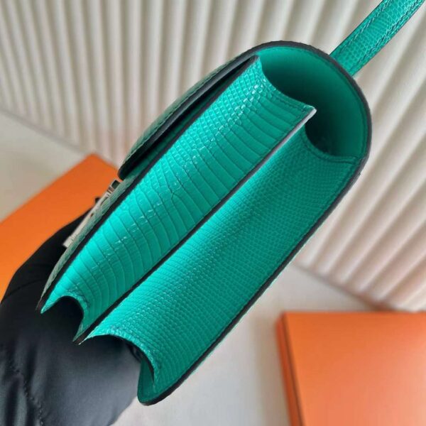 mmexport1724339685855 DDMode Constance Lizard 6W turquoise Green Silver Hardware 18cm Full Handmade Phw