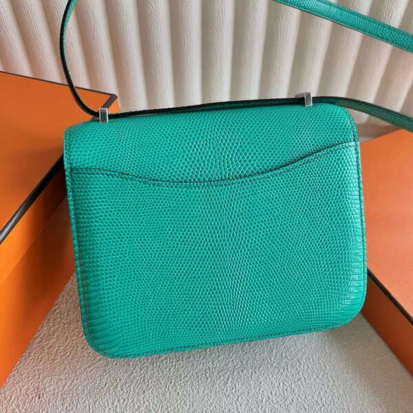 mmexport1724339687274 DDMode Constance Lizard 6W turquoise Green Silver Hardware 18cm Full Handmade Phw