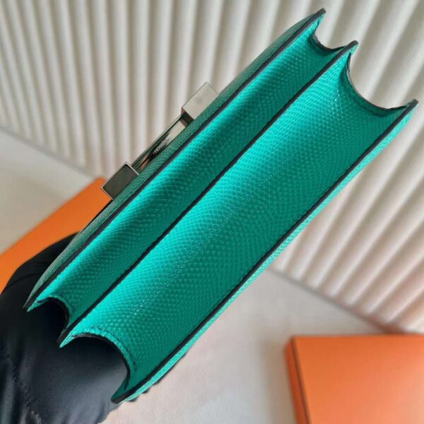 mmexport1724339694924 DDMode Constance Lizard 6W turquoise Green Silver Hardware 18cm Full Handmade Phw