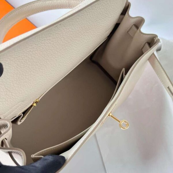 mmexport1724571030368 DDMode Bags Kelly Togo Ck10 Cream White Gold Hardware 28cm Full Handmade Ghw