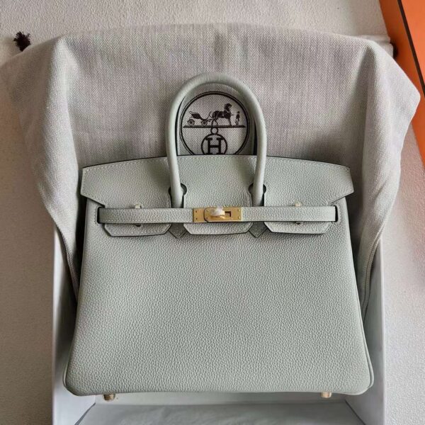 mmexport1725870664395 DDMode Bags Birkin Togo W0 Crystal grey Gold Hardware 25cm Full Handmade Ghw