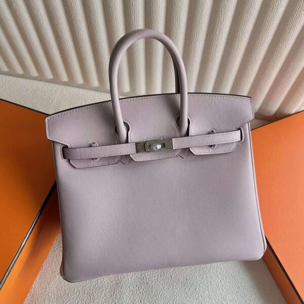 mmexport1725961590520-1 DDMode Bags Birkin Swift 4W taro purple Silver Hardware 25cm Full Handmade Phw