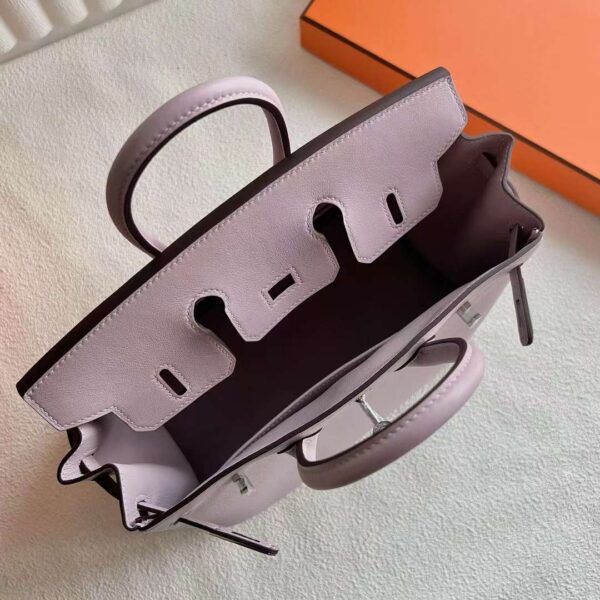 mmexport1725961602247 DDMode Bags Birkin Swift 4W taro purple Silver Hardware 25cm Full Handmade Phw