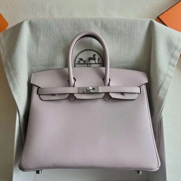 mmexport1725961616711 DDMode Bags Birkin Swift 4W taro purple Silver Hardware 25cm Full Handmade Phw