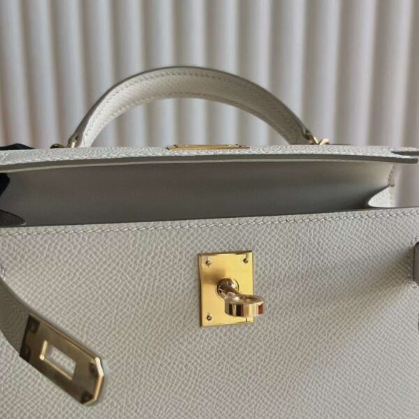 mmexport1726220730001 DDMode Reddit Mini Kelly Epsom Ck10 Cream White Gold Hardware 19cm Full Handmade Ghw
