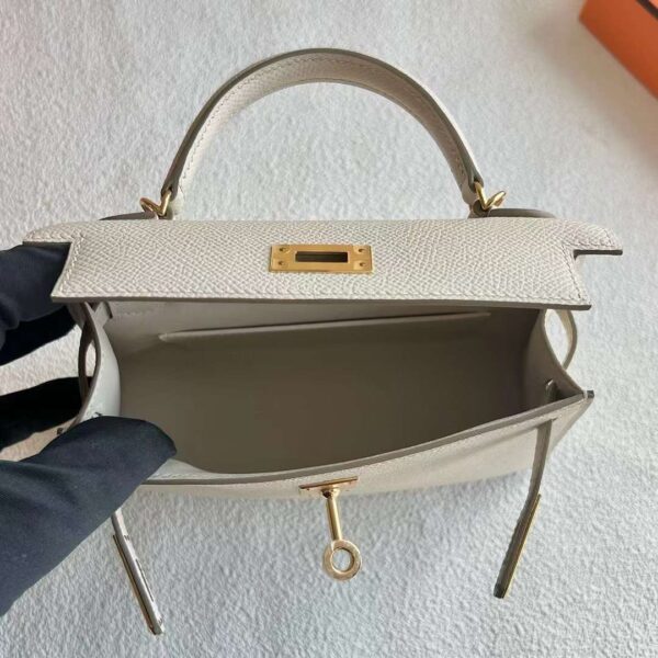 mmexport1726220732047 DDMode Reddit Mini Kelly Epsom Ck10 Cream White Gold Hardware 19cm Full Handmade Ghw