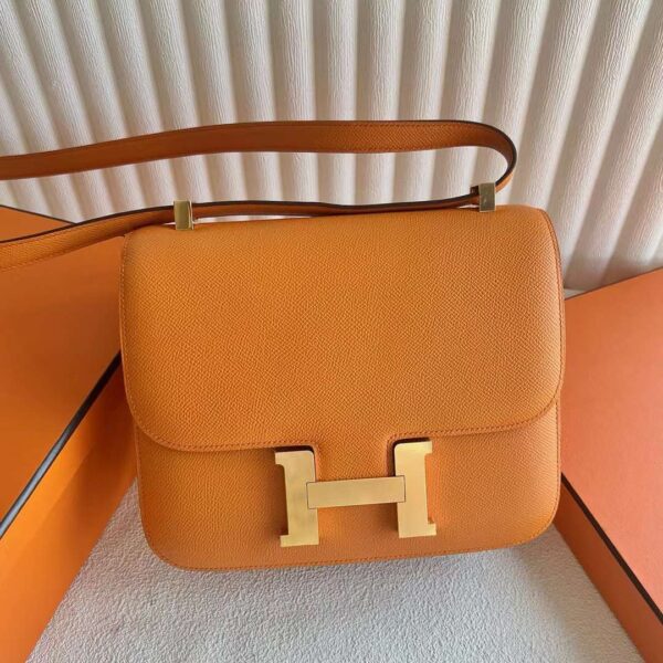 mmexport1726284742071-1 DDMode Reddit Constance Epsom Ck93 Orange Gold Hardware 24cm Full Handmade Ghw