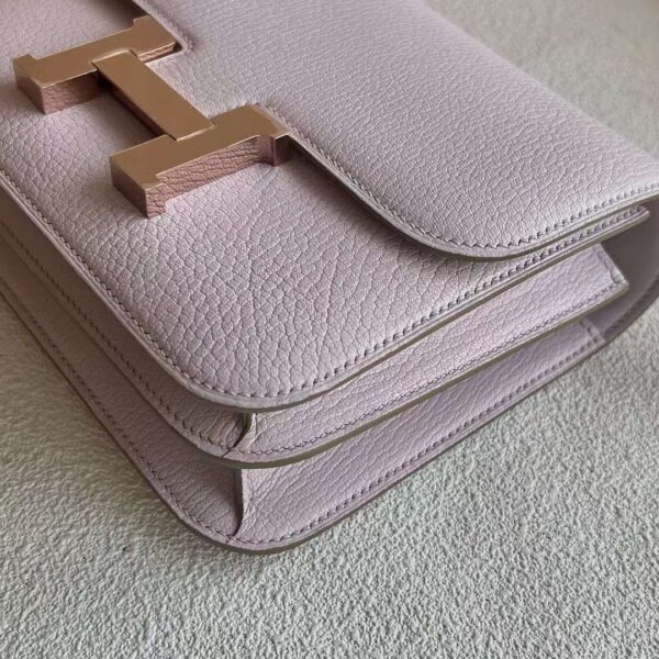 mmexport1726285840518 DDMode Constance Chevre 09 Light Purple Pink Rose Gold Hardware 18cm Full Handmade Rghw