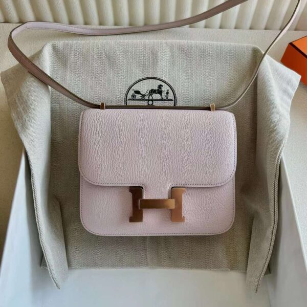 mmexport1726285862719 DDMode Constance Chevre 09 Light Purple Pink Rose Gold Hardware 18cm Full Handmade Rghw