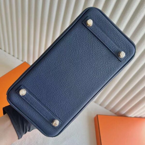 mmexport1726794761980 DDMode Birkin Touch Togo & Shiny Alligator Crocodile 7U Deep Blue & Black Gold Hardware 25cm Full Handmade Ghw