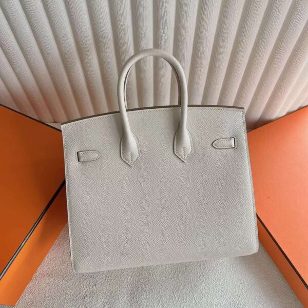 mmexport1727233340798 DDMode Bags Birkin Sellier Epsom Ck10 Cream White Silver Hardware 25cm Full Handmade Phw