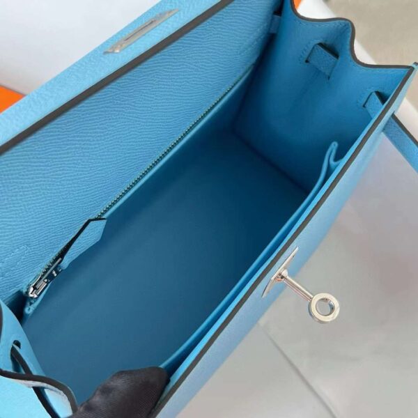 mmexport1727362510015 DDMode Yupoo Kelly Epsom 7N Candy Blue Silver Hardware 25cm Full Handmade Phw