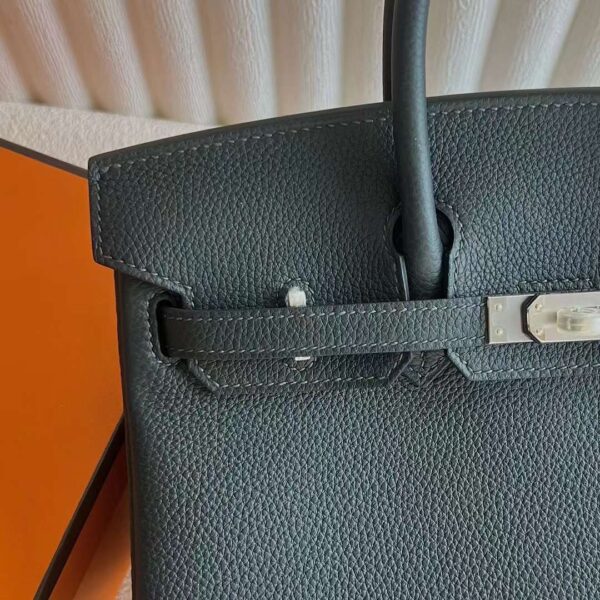 mmexport1727362861297 DDMode Bags Birkin Togo 6O Pine green Silver Hardware 25cm Full Handmade Phw