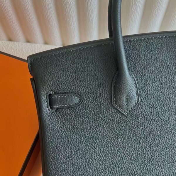 mmexport1727362866117 DDMode Bags Birkin Togo 6O Pine green Silver Hardware 25cm Full Handmade Phw