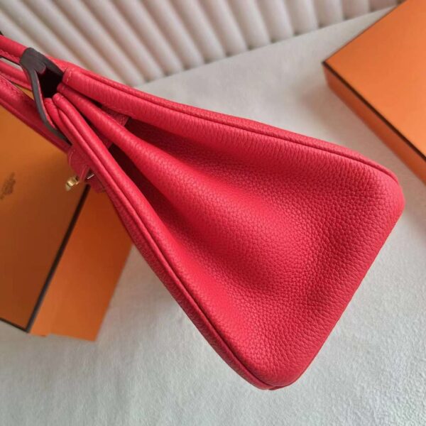 mmexport1727362917066 DDMode Bags Birkin Togo S3 Bright Red Gold Hardware 25cm Full Handmade Ghw