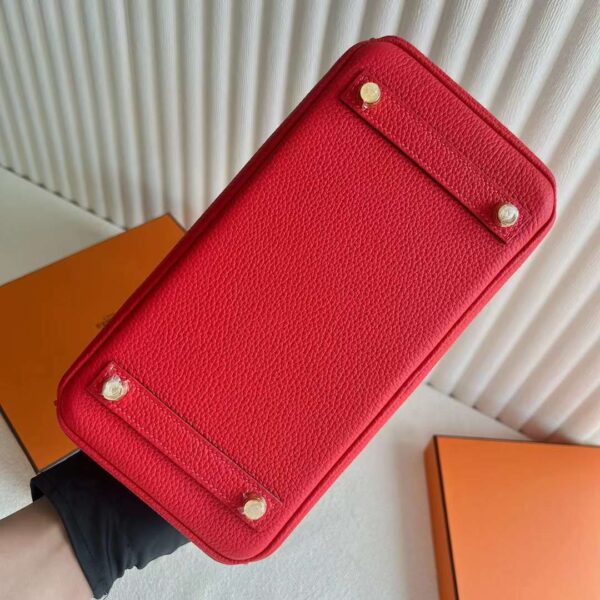 mmexport1727362927452 DDMode Bags Birkin Togo S3 Bright Red Gold Hardware 25cm Full Handmade Ghw