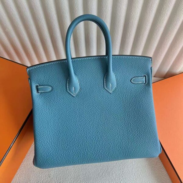 mmexport1727362951344 DDMode Bags Birkin Togo D2 New Denim blue Silver Hardware 25cm Full Handmade Ghw