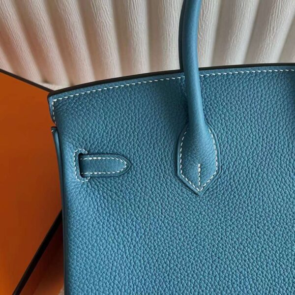 mmexport1727362952920 DDMode Bags Birkin Togo D2 New Denim blue Silver Hardware 25cm Full Handmade Ghw