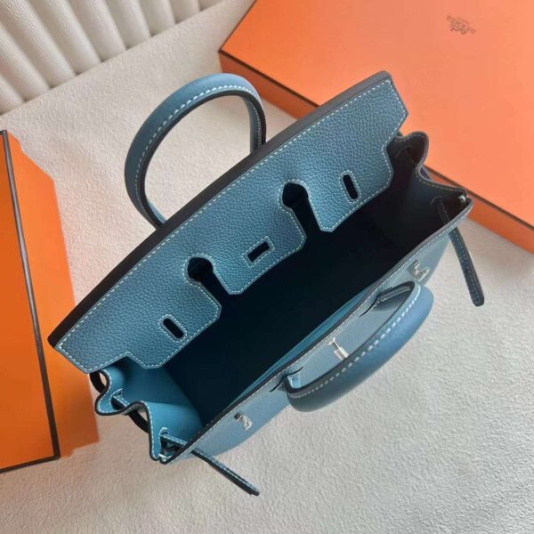 mmexport1727362954478 DDMode Bags Birkin Togo D2 New Denim blue Silver Hardware 25cm Full Handmade Ghw
