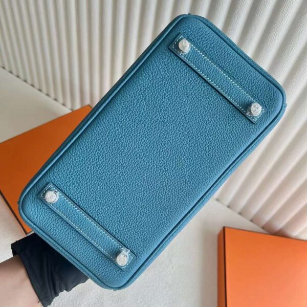 mmexport1727362959722 DDMode Bags Birkin Togo D2 New Denim blue Silver Hardware 25cm Full Handmade Ghw