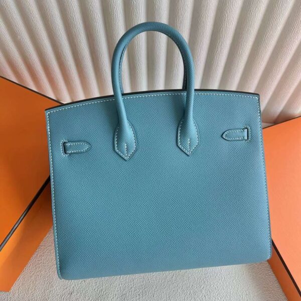 mmexport1727363008613 DDMode Bags Birkin Sellier Epsom D2 New Denim blue Silver Hardware 25cm Full Handmade Ghw