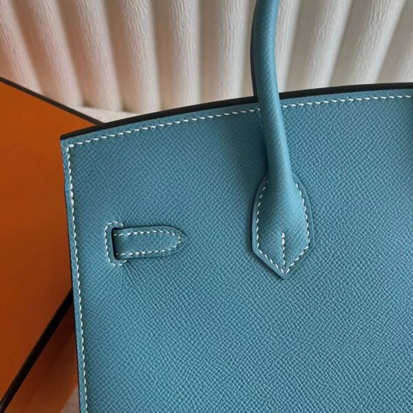 mmexport1727363010958 DDMode Bags Birkin Sellier Epsom D2 New Denim blue Silver Hardware 25cm Full Handmade Ghw